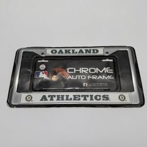 Oakland Athletics MLB Chrome License Plate Frame Rico Industries New Oakland A's